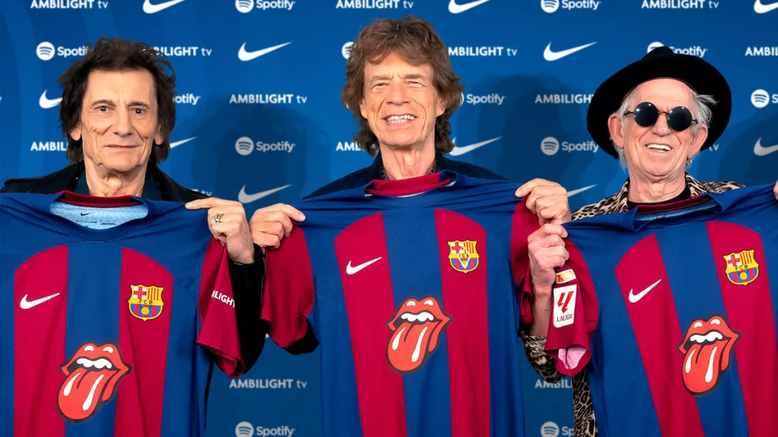 Les Rolling Stones sur le maillot du Barça !